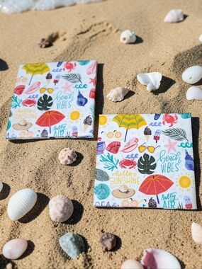 Beach Vibes Coaster Set